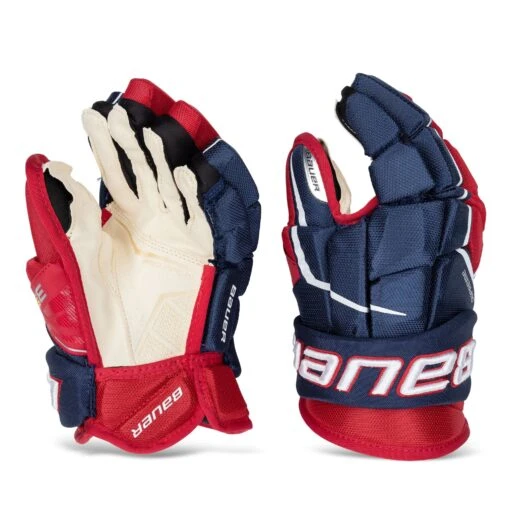 Bauer Supreme 3S Pro Intermediate Hockey Gloves -Warrior Sales Store bauer gloves bauer supreme 3s pro intermediate hockey gloves navy red white 12 28743838892098