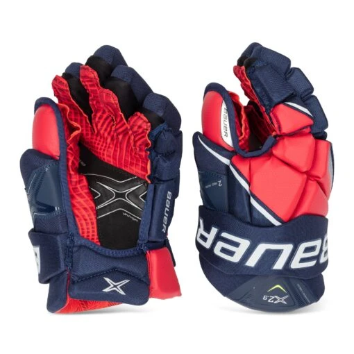 Bauer Vapor X2.9 Senior Hockey Gloves -Warrior Sales Store bauer gloves bauer vapor x2 9 senior hockey gloves navy red white 13 28743799668802