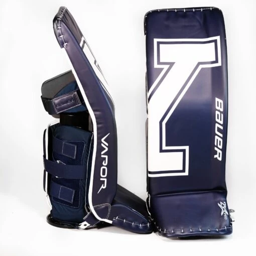 Bauer Vapor Pro Custom Senior Goalie Leg Pads - Nate Reid -Warrior Sales Store bauer leg pads bauer vapor pro custom senior goalie leg pads nate reid bull dogs l 30055552286786