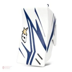 Brian's OPTiK X2 Intermediate Goalie Blocker -Warrior Sales Store brian s blockers brian s optik x2 intermediate goalie blocker white blue full right 28741221187650