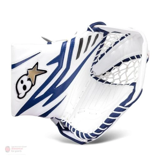 Brian's OPTiK X2 Intermediate Goalie Catcher -Warrior Sales Store brian s catchers brian s optik x2 intermediate goalie catcher white blue full right 28743624851522