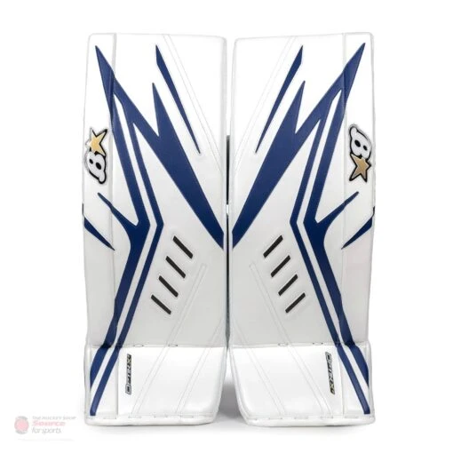 Brian's OPTiK X2 Intermediate Goalie Leg Pads -Warrior Sales Store brian s leg pads brian s optik x2 intermediate goalie leg pads white blue 30 1 28744290926658