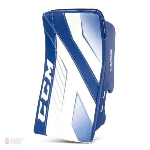 CCM Axis Senior Goalie Blocker -Warrior Sales Store ccm blockers ccm axis senior goalie blocker white blue regular 28741225054274