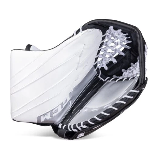 CCM Extreme Flex E5.5 Junior Goalie Catcher - Source Exclusive -Warrior Sales Store ccm catchers ccm extreme flex e5 5 junior goalie catcher source exclusive white white black silver regular 28743589756994