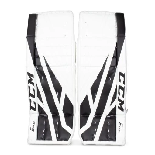 CCM Extreme Flex E4.5 Junior Goalie Leg Pads - Source Exclusive -Warrior Sales Store ccm leg pads ccm extreme flex e4 5 junior goalie leg pads source exclusive white black 30 1 28744296988738