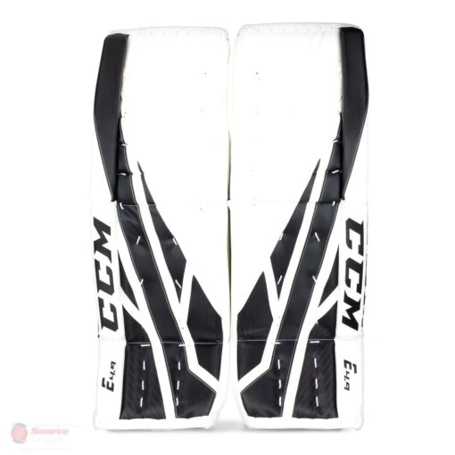 CCM Extreme Flex E4.9 Intermediate Goalie Leg Pads - Source Exclusive -Warrior Sales Store ccm leg pads ccm extreme flex e4 9 intermediate goalie leg pads source exclusive white white black 32 1 28744297676866