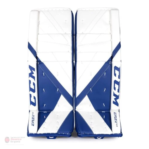 CCM Extreme Flex E5.5 Junior Goalie Leg Pads - Source Exclusive -Warrior Sales Store ccm leg pads ccm extreme flex e5 5 junior goalie leg pads source exclusive toronto maple leafs 26 1 28744299315266