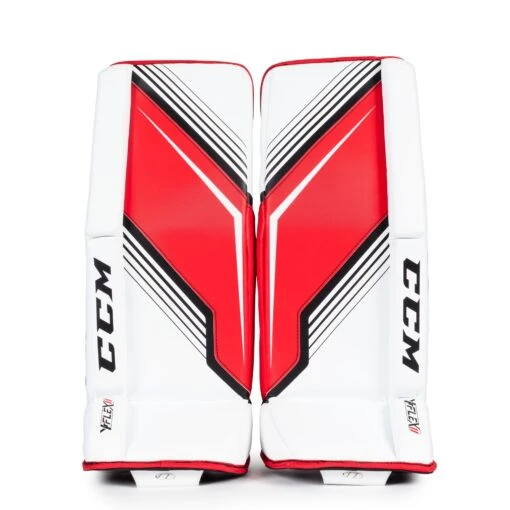 CCM YTFlex 2 Youth Goalie Leg Pads -Warrior Sales Store ccm leg pads ccm ytflex 2 youth goalie leg pads white red black 26 28759151968322