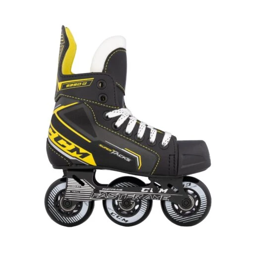 CCM Super Tacks 9350R Youth Roller Hockey Skates -Warrior Sales Store ccm roller hockey skates ccm super tacks 9350r youth roller hockey skates y10 d standard 28758999007298