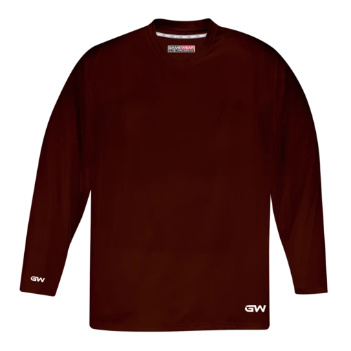 GameWear GW5500 ProLite Series Senior Hockey Practice Jersey - Maroon -Warrior Sales Store gamewear group inc practice jerseys gamewear gw5500 prolite series senior hockey practice jersey maroon s 30352405004354