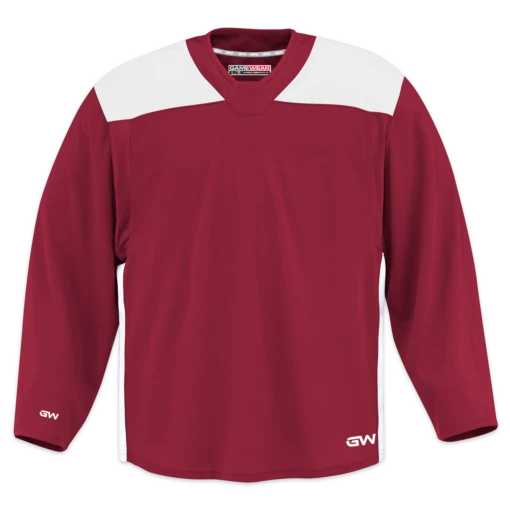 GameWear GW6500 ProLite Series Junior Hockey Practice Jersey - Crimson / White -Warrior Sales Store gamewear group inc practice jerseys gamewear gw6500 prolite series junior hockey practice jersey crimson white xs 30352502554690