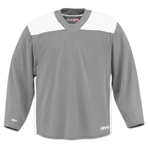 GameWear GW6500 ProLite Series Junior Hockey Practice Jersey - Grey / White -Warrior Sales Store gamewear group inc practice jerseys gamewear gw6500 prolite series junior hockey practice jersey grey white xs 30352486400066