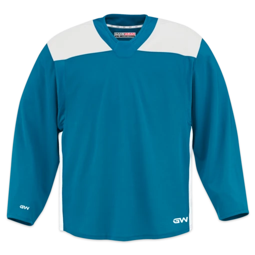 GameWear GW6500 ProLite Series Junior Hockey Practice Jersey - Turquoise / White -Warrior Sales Store gamewear group inc practice jerseys gamewear gw6500 prolite series junior hockey practice jersey turquoise white 30352506323010