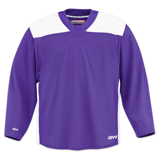 GameWear GW6500 ProLite Series Junior Hockey Practice Jersey - Violet / White -Warrior Sales Store gamewear group inc practice jerseys gamewear gw6500 prolite series junior hockey practice jersey violet white xs 30352495738946