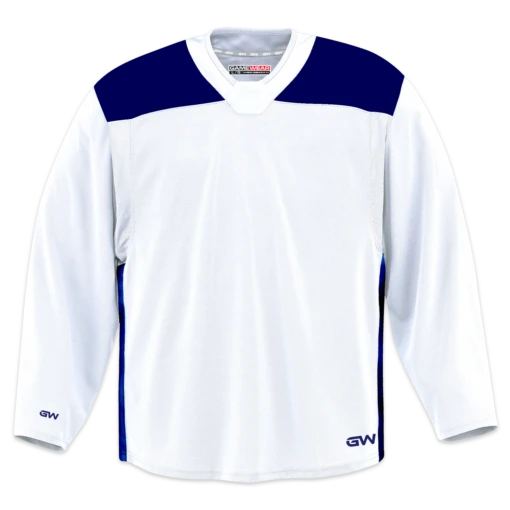 GameWear GW6500 ProLite Series Junior Hockey Practice Jersey - White / Royal -Warrior Sales Store gamewear group inc practice jerseys gamewear gw6500 prolite series junior hockey practice jersey white royal xs 30352491937858