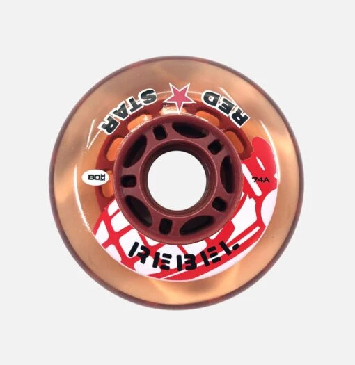 Red Star Rebel Wheels (4-Pack) - Red (74A) -Warrior Sales Store red star roller hockey wheels red star rebel wheels 4 pack red 74a 14507513413698