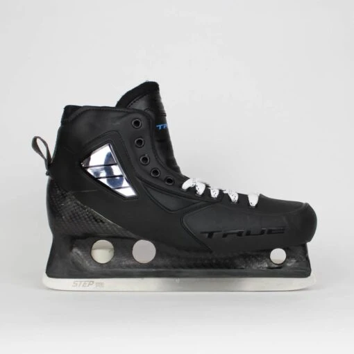 TRUE Senior One Piece Goalie Skates - Pro Stock - Black/Blue Liner - Size 11 -Warrior Sales Store true goalie skates true senior one piece goalie skates pro stock black blue liner size 11 11 15186402345026