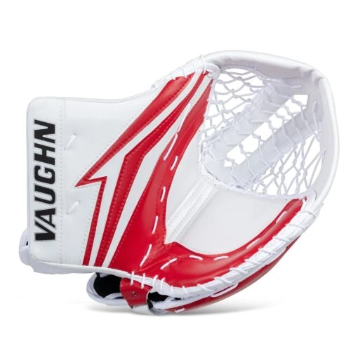 Vaughn Velocity V9 XP Pro Senior Goalie Catcher -Warrior Sales Store vaughn catchers vaughn velocity v9 xp pro senior goalie catcher white red regular 28743624065090