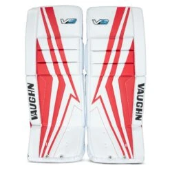 Vaughn Velocity V9 Intermediate Goalie Leg Pads -Warrior Sales Store vaughn leg pads vaughn velocity v9 intermediate goalie leg pads white red 31 2 28744338014274