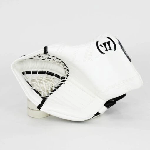 Warrior Ritual G3 Intermediate Goalie Catcher - Demo -Warrior Sales Store warrior catchers demo warrior ritual g3 intermediate goalie catcher demo white full right 15202530590786